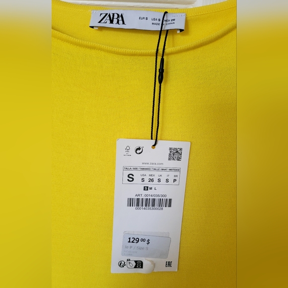 ZARA 2023 BEAUTIFUL"LIMITED EDITION" LONG YELLOWKNIT CAPE DRESS - Picture 3 of 11
